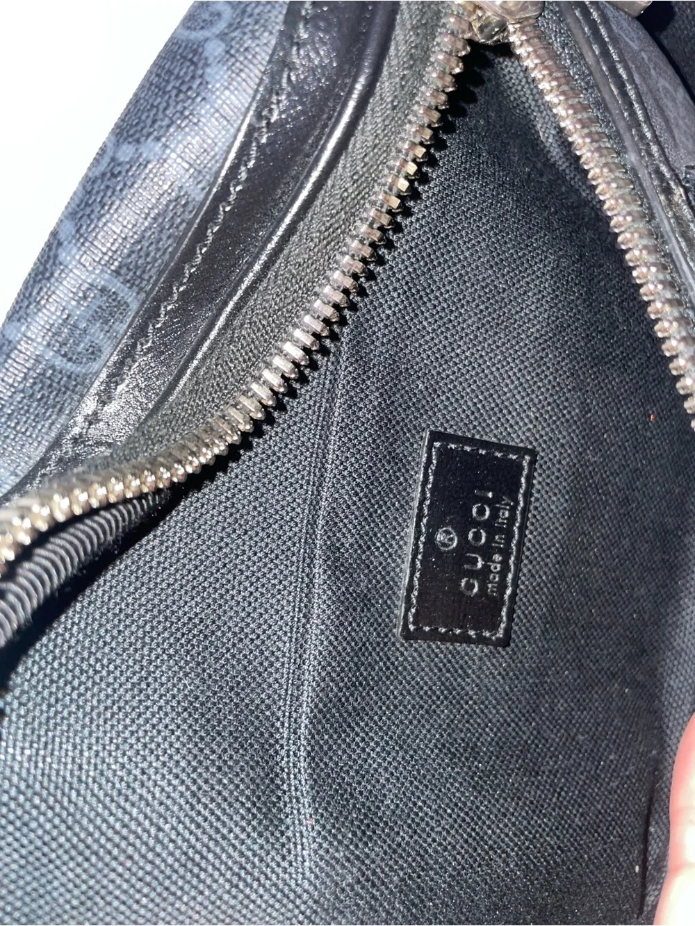 Gucci Black Monogram Belt Bag